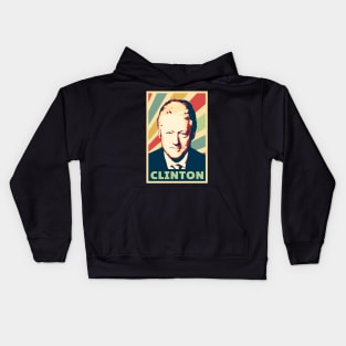 Bill Clinton Vintage Colors Kids Hoodie